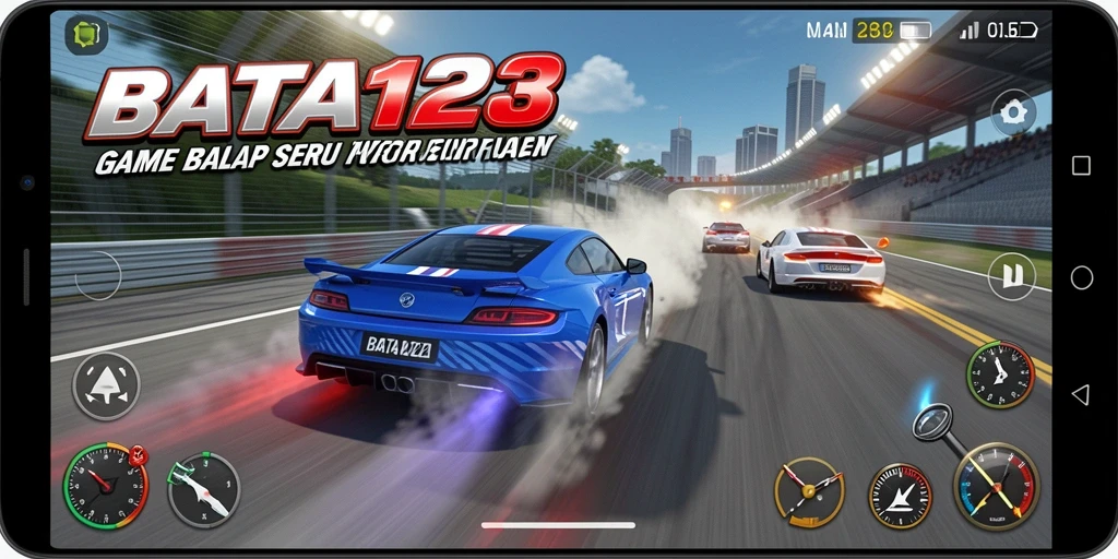 Gameplay racing seru dengan aksi balap yang mendebarkan.