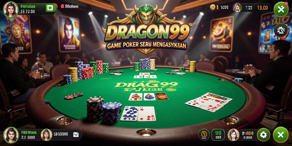 Gameplay seru DRAGON99 saat bermain poker bersama teman.
