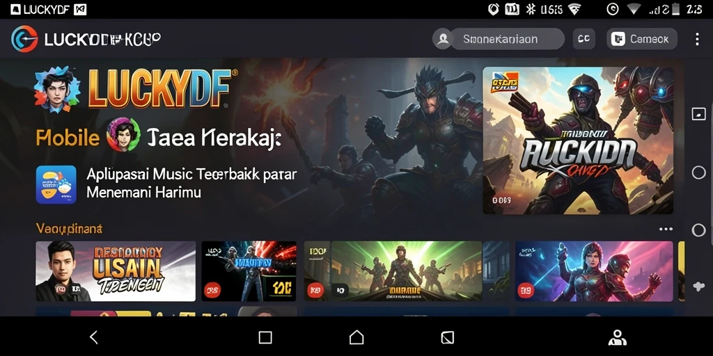 Tampilan screenshot LUCKYDF menampilkan antarmuka aplikasi yang user-friendly.
