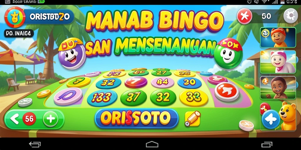 Tampilan menarik dari gameplay Bingo di ORISTOTO.