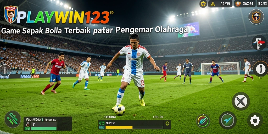 Tampilan gameplay menarik dari PLAYWIN123 dengan aksi sepak bola yang mendebarkan.