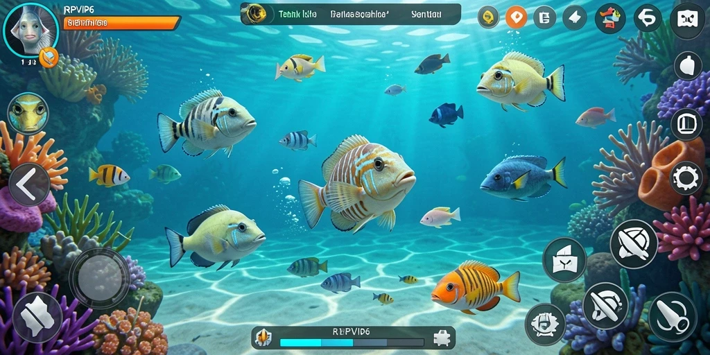 Tampilan gameplay Tembak Ikan yang menarik dan menghibur.